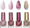 Glitter Nail Polish Set - Quick Dry & Long Lasting in Pink - Oil-Based Formula - Ideal for DIY Nail Art, Breathable Nail Polish Long Lasting No Chip No Bake