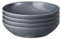 Denby - Dark Grey Speckle Set of 4 Pasta Bowls - 1050ml Capacity - Dishwasher & Microwave Safe Crockery - Textured Glaze Effect - Ceramic Stoneware Pasta Bowls - Chip & Crack Resistant - L22xW22xH5