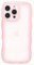 Mouzor Cute Case Compatible with iPhone 16 Pro Max Case, Clear Pink Curly Wave Frame Anti Yellowing Soft TPU Shockproof Cover for Girls Women