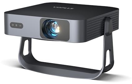 【Netflix Officially & Thinnest Design】Mini Projector 4K with Auto Focus & Keystone, VOPLLS 600ANSI WiFi Bluetooth 1080P Full HD Portable Projector, Smart Moive Projector for Bedroom/Outdoor/Phone