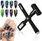 5 in 1 Cat Eye Magnet Set,Multifunktionaler Cat Eye Nagelmagnet,Kreuz Katzenaugen Magnetstifte,Nagel Magnet Stick,Nail Art Magnetwerkzeug Zubehör für Nägel Katzenaugen Nagel Art Design(Schwarz)