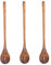 3 Pcs Wooden Teaspoons, Wooden Honey Spoon, Honey Teaspoon Wooded, Long Handle Tea Coffee Spoons for Mixing Stirring Eating Soup Cooking