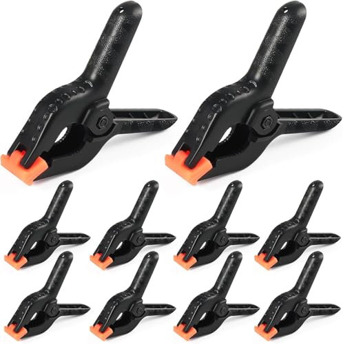 10 Pcs 4.3 Inch Large Plastic Spring Clips Clamps Heavy Duty Woodworking Clamps for Crafts Balloon Arch Photography Backdrop Stand Pool Cover Clips (4.3IN)