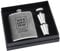 Petaca de Whisky con Logo Personalizado, 8 oz - Petaca de Acero Inoxidable 304 para Hombre Grabada (Gris)