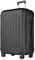 yonsly® Koffer Suitcase XL Schwarz, Trolley Reisekoffer, Rollkoffer Handgepäck mit 4 Rollen 360°, ABS Hartschalen, Sicherheitsschloss, Weicher Gummigriff, 210D-Futter