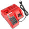 QUPERR Chargeur Rapide 3A M12 & M18, Compatible avec Batteries Li-ION Milwaukee 12V–18V 3Ah 4Ah 5Ah 6Ah, avec indicateur LED et Protection Multiple