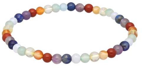 Chakra Mini Kugelarmband 4-5mm Edelstein Heilstein Armband Damen Herren | Inkl. Edelsteinkarte | Dehnbares Perlenarmband | Handgefertigt