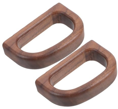 HEALEEP 2pcs Wooden Handle for Coffee Cups Ergonomic Replacement Grip for Ceramics Glass Timeless Walnut Design for Home Office Use Comfortable Stylish Mug Accessory