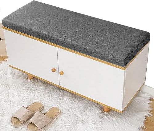 RTSFKFS 3cm Grueso Cojin de Banco 90x50 100x40 80x40 120x40 150x40 130x40 100x40 Exterior/Interior/Jardin/Zapatero Cojín del Asiento for Terraza Balcón Palet Comedor Columpios(Gris Oscuro,52x90x3cm)