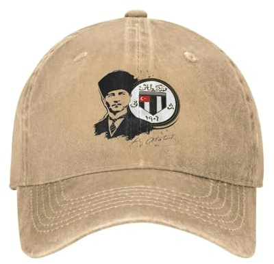 CTBYUTFZR Besiktas Mustafa Kemal Atatürk Baseballkappe Classic Distressed Baumwolltruthahn-Sonnenkappe für Männer Frauen Outdoor-Lauf Geschenkmütze Hut