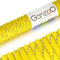 Ganzoo Paracord 550 Seil, Nylon-Polyester, 4mm, Typ 3, 30 Meter, 7 Kernstränge, Outdoor-Schnur, Allzweck-Seil, Hundehalsband, Hundeleine, Armband knüpfen, Camping, Survival - gelb grau