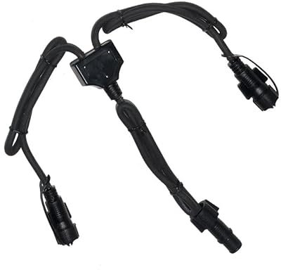 Festive Lights - ConnectPro Lighting Accessories - Connectable Outdoor Waterproof Rubber Cable (Y Cord Connector, Black)