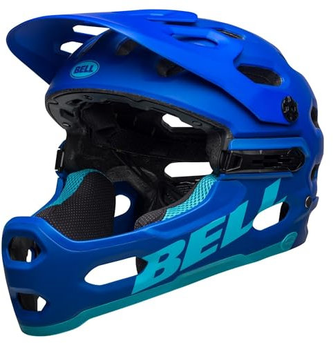 BELL Unisex -Erwachsene Super 3r MIPS MTB Helm, Matt Blues, L (58-62 cm)