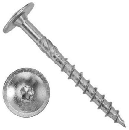 schraubenkontor24 - TELLERKOPF Holzbauschraube - PROFI - angepresste Scheibe verzinkt rostgeschützt - HBS PROFI TK VZ TORX CUT SGH - 4,5 x 50 (50 Stück)
