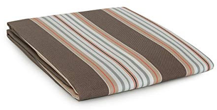 Caritex Toldo para exterior, con anillas, para balcón, 290 x 290 cm, fácil montaje, fabricado en tejido duradero y resistente, a rayas multicolor Stromboli U221 (marrón)