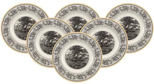 Villeroy & Boch 1010672640 - Servizio di Piatti da Colazione 6 Pezzi Audun Ferme, con cannucce in Acciaio Inox