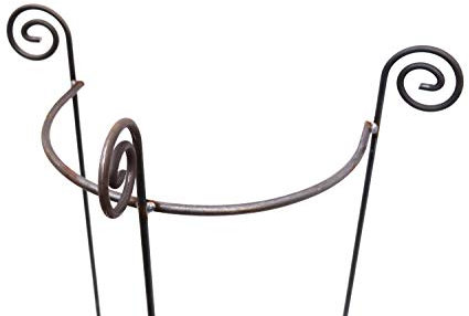 Hirsch Terracotta Staudenhalter halbrund stabil Breite 45cm Höhe 90cm Vollmaterial Rankhilfe, Pflanzenstütze