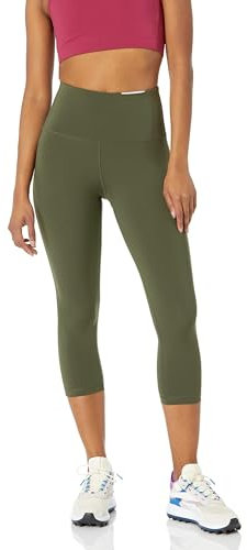 Amazon Essentials Damen Active Sculpt Workout Athleisure Capri-Leggings mit hohem Bund (in Übergröße erhältlich), Olivgrün, L