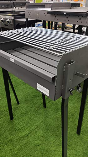 Flores-Cortes Barbacoa Modelo Guadiana + 2 Cajas Carboquick Parrilla cincada 500x330x85 cajón Recoge/Cenizas Pintura Anticolérica Chapa de 1,5 mm. Carbón, Leña y Briquetas 3 Alturas