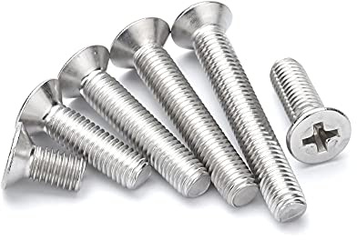 ANSIEDIO M4 Kreuz Senkkopfschrauben Edelstahl Senkkopf Kreuz Schraube Maschinenschrauben M4×90mm,10 pcs