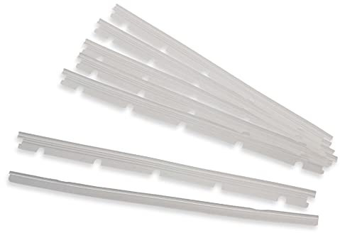 vhbw 6x Languettes en caoutchouc compatible avec Neato XV signature pro aspirateur-robot - Lot de lamelles de rechange incl. racleur, blanc