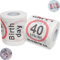 Happy 40 & Still Sexy Birthday Klopapier, 2 Pack, Dekoration und Geschenk Verpackung für den 40. Geburtstag, lustiges Motto Klo Papier, Fun Toilet Paper, Geschenkartikel, Geburtstags-Dekoration