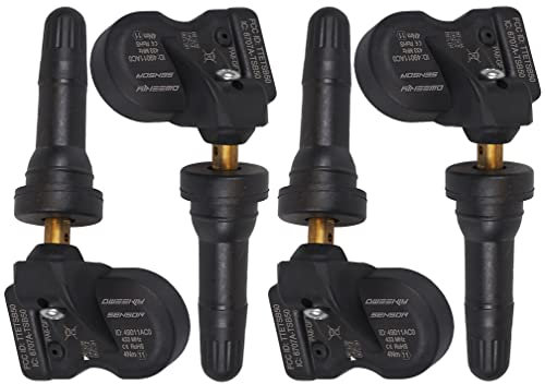DWEEKIY 4 x RDKS/TPMS Sensoren – Reifendruckkontrollsystem passen für Opel Insignia B - Typ [Z18 / Z-B] - Zeitraum 08/2019 bis EOP* - Ein Satz bestehend aus 4 Sensoren mit Gummiventil schwarz