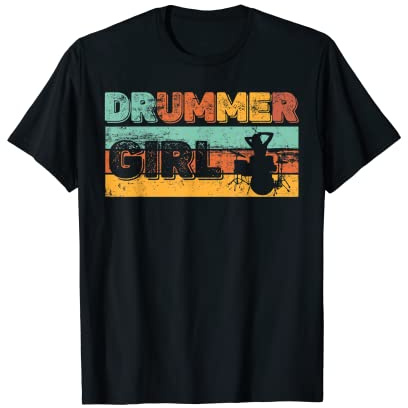 Drummer Girl Drummer Tee für Frauen Mädchen A Drum Lovers T-Shirt