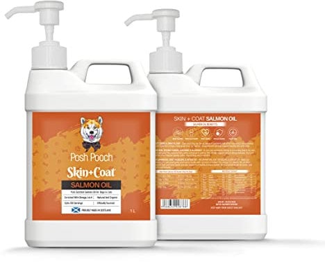 Scottish Salmon Oil For Dogs & Cats 1 Litre Omega 3,6,9 Vitamin E, Pure Fish Oil Promotes Coat, Enhanced Appetite, Relieves Itchiness, Increase Energy Kibble Supplement Booster (1 Litre (1000ml))