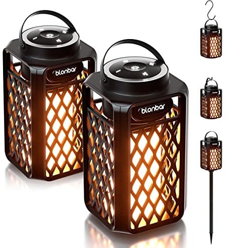 blonbar Cassa Bluetooth Portatile, 10W Altoparlante Bluetooth Potente Esterno con effetto fiamma realistico, 360° Suono Stereo e Luce LED, IP65 Esterno Giardino Fiamma Luci per Esterni, Patio, Prato