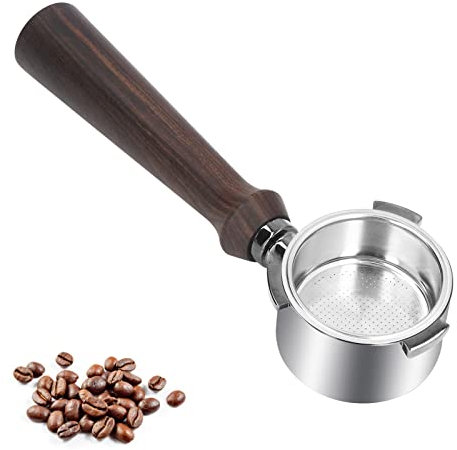 Pilipane Portafiltro de café sin Fondo de 51 mm Compatible con máquina de café DeLonghi Dedica EC680/EC685/EC785/EC820/EC850/EC860 Smeg, Acero Inoxidable