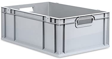 PROREGAL Eurobox NextGen Grip | HxBxT 22x40x60cm | 44 Liter | Griffe offen | Verstärkter Boden | Eurobehälter, Transportbox, Transportbehälter, Stapelbehälter
