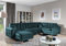 ALTDECOR Ecksofa in U-Form mit Schlaffunktion und Bettkasten mit Gasdruckfeder, Polstercouch Wohnlandschaft rückenecht gepolstert, ideal als Gästebett - Gard U 326x202x93 cm Türkis