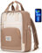YAMTION Schulrucksack Mädchen Teenager 15,6 Zoll,Rucksack Laptop Damen Schulranzen Frauen mit Laptoptasche und USB,für Schule Uni Reise Arbeit Büro, Beige