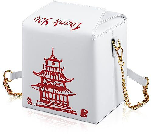 Abbylike Chinesische Takeout-Box, chinesische Geldbörse, Turm-Druck, japanische Geldbörse, Sushi-Geldbörse, chinesische Togo-Geldbörse, flippige Geldbörse für Damen, Umhängetasche, Handtasche, Clutch,