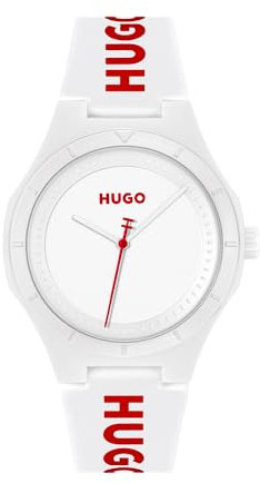 HUGO Analog Quarzuhr für Herren Kollektion #LIT for HIM mit Silikonarmband Silikonarmband - 1530345