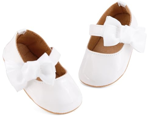 LACOFIA Ballerine Bébé Chaussure Premier Pas pour Bébé Fille Chaussures Mary Jane Antidérapant