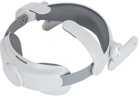 Komfort-VR-Kopfband für Meta Quest3, Verstellbares VR-Headset-Kopfband Zur Reduzierung des Drucks mit Gesichtsschutzpolster, Elite-Bandersatz für Verbesserte Unterstützung, Weiß