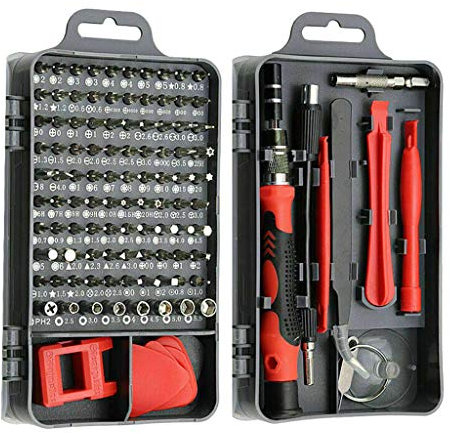 115 in 1 Schraubendreher Uhr Telefon Demontage Reparatur Werkzeug Reparatur Werkzeugkasten Vanadium-Stahl Multifunktionswerkzeug Reiniger für Fliesen Schimmel Farbe für Wände Entferner Spray für Wände