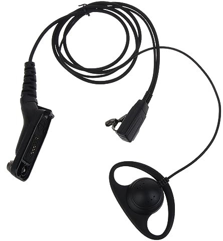 LARUISEE Hochleistungs-Radio-Ohrhörer, kompakte Größe, D-förmiger Kopfhörer für P8268, P8668, APX6000, APX7000, Sicherheits-Headset, D-Form, schnelle Verbindung, kompatibel mit P8268