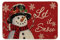 Artoid Mode Schneemann Schneeflocken Weihnachten Fußmatte, Winter Waschbar rutschfest Schmutzfangmatte Eingangsbereich Für Innen Außen Dekor 40x60 cm