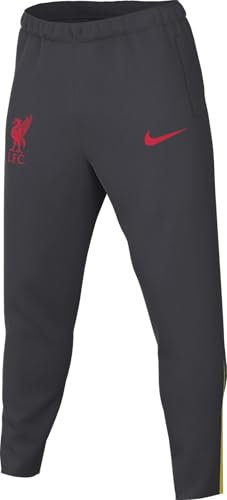 Nike Liverpool Fc Pants LFC M Nk Df Strk Pant Kpz3R, Dk Smoke Grey/Chrome Yellow/Global Red, FQ2454-070, S