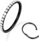 BodyBonita Nasenring Hoops - 316L Edelstah Nasenpiercings 20G/18G/18G CZ Conch Helix Piercings Schmuck Septum Piercing Knorpel Ohrring Rook Tragus Daith 12 mm Schwarz