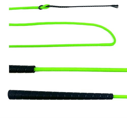 JA Horse Touchiergerte Bogenpeitsche Fahrpeitsche Pferd Fahren Bogen Peitsche Fahrsport Bodenarbeitsgerte Gummi Griff (Apfelgrün, 120 cm)