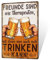 Putuo Decor Blechschild – Freunde sind wie Therapeuten – Vintage Wanddeko für Bierliebhaber & Bars