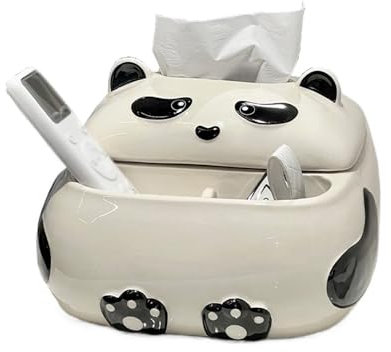 Kosmetiktücherbox für Zuhause/Büro Taschentuchbox, multifunktionale Taschentuchbox, Keramik-Schreibtisch-Organizer, wiederverwendbarer Kosmetiktuchbox-Halter for Zuhause, Büro, dekorativ Taschentuchbo