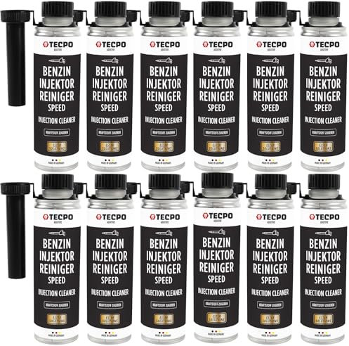 TECPO 12x Benzin Injektor Reiniger, 300ml Additiv -Einspritzdüsen Additiv mit Ester Solution direct injection speed cleaner