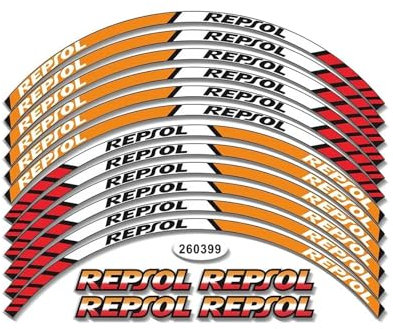 XNASU Personalizzato per Honda REPSOL Adesivo Riflettente per Telaio Ruota con Striscia Decorativa Impermeabile