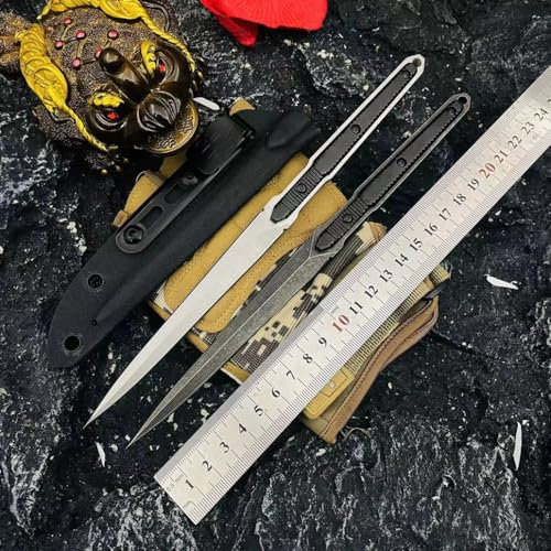 Generisch TEERMA UX4- Integriertes geschmiedetes gerades Messer im Freien mitfester Klinge, Überlebensmesser, Perfektes Bushcraft Messer Outdoor,Jagdmesser,Angelmesser mit feststehende Klinge