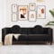 Emmtore Sofa,Polstersofa mit Kissen,Loungesofa,Designsofa für Wohnzimmer, Couch Wohnzimmersofa,Modern Samt,Schwarz,3-Sitzer